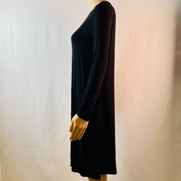 BCBGMaxAzria Black Longsleeve T-shirt Dress "Jeanna" - Picture 5 of 7